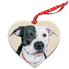Pit Bull Porcelain Pet Gift Heart Ornament