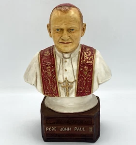 Pope John Paul II Bust Statue 8" Tall - Picture 1 of 11