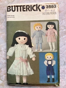 Vintage Butterick 3583 Doll and Doll Clothing Uncut Sewing Pattern - Picture 1 of 1