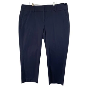 Ann Taylor Curvy Cropped Damen Hose Karriere Freizeit Baumwollmischung Blau Größe 16 - Bild 1 von 11