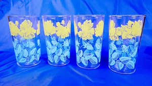 Bicchieri vintage Fire King giallo e verde acqua - set di 4 - Foto 1 di 4