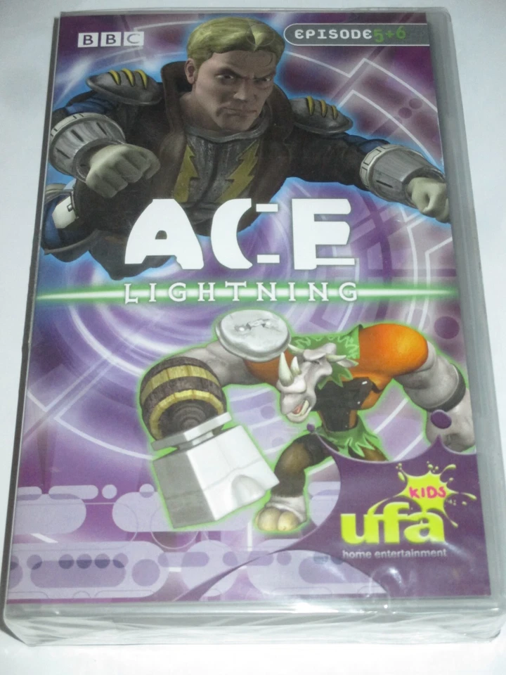 Universum Film - UFA - BBC - ACE Lightning - VHS/NEU/OVP/Animation/Action/E 5+6 - Bild 1 von 2