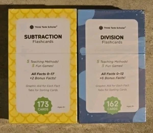 NEW Think Tank Scholar Math Flash Cards Subtraction & Division - Picture 1 of 1
