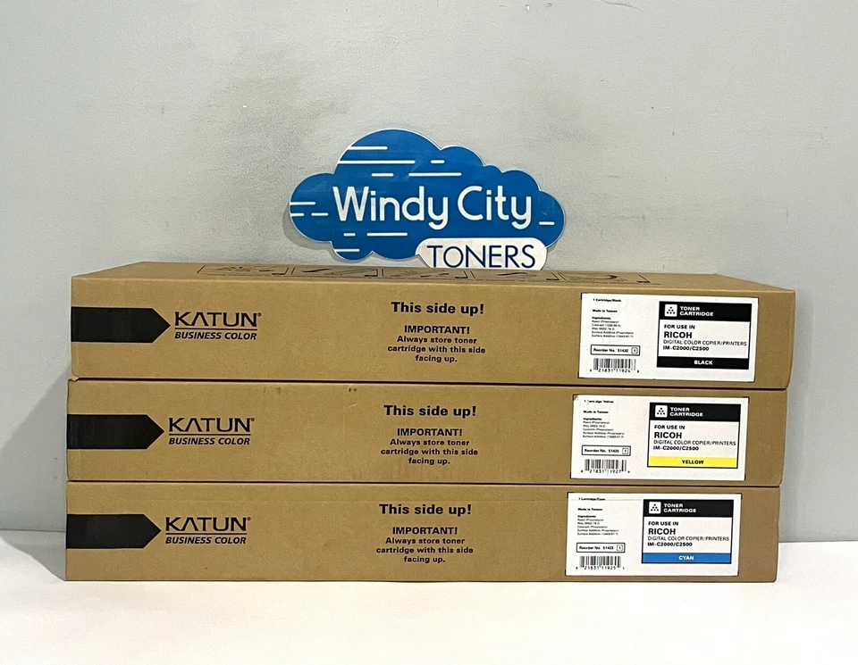Katun For Ricoh  IM C2000 C2500 C2500H Toner Set Of 3 KYC 842307 842308 842310 - Image 1 of 4