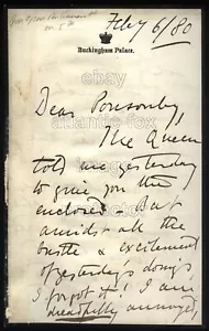 1880 PALACIO DE BUCKINGHAM, Príncipe Leopoldo a Sir Henry Ponsonby, ""no me traiciones" - Imagen 1 de 3