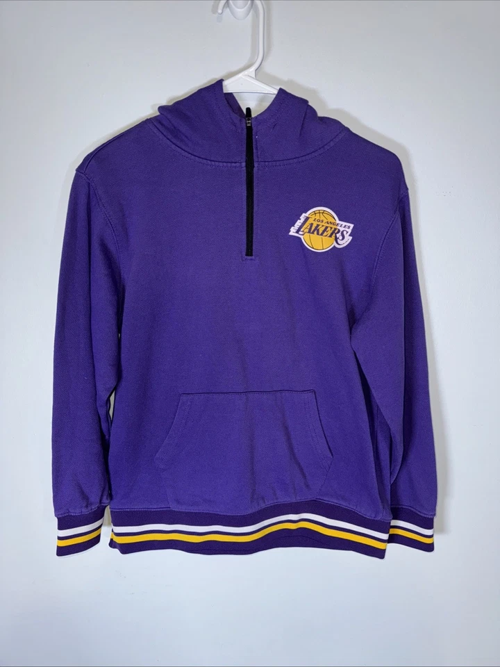 Niños Oficial NBA Púrpura LA Lakers 1/4 Cremallera Jersey Sudadera con Capucha Talla L 14/16 Foto 1 de 4