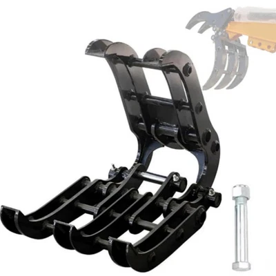 Mini Excavator Grabber Attachments Wood Grabber Grapple Gripper Digger Accessory - Image 1 of 4