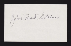 Jim Red Steiner (debut 1945) Clev Bost autógrafo firmado automático 3x5 índice certificado de autenticidad - Imagen 1 de 1