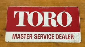 Insegna originale RARA vintage Toro - Master Service Dealer 2 double face 32" x 16" - Foto 1 di 6