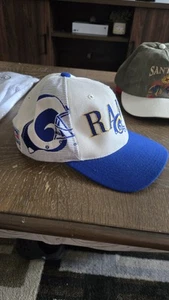 Vintage 90s Sports Specialties NFL Los Angeles Rams Laser Hat Snapback Hat Cap - Picture 1 of 10