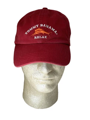 VINTAGE TOMMY BAHAMA RELAX RED COTTON BASEBALL HAT CAP OS - Image 1 of 4