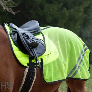 Reflector Summer Mesh Quarter Sheet by Hy Equestrian BE SAFE BE SEEN Lightweight - Picture 1 of 10