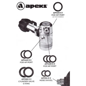 SF-1 TopDeal: Apeks Regulador de respiración Regulador O-Ring Kit con 10 juntas tóricas en 5 tamaños - Imagen 1 de 1