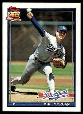 1991 Topps Mike Morgan Los Angeles Dodgers #631 17707 - Image 1 of 2