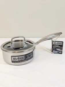 David Burke Geo plattiert schwer Edelstahl 1,5 Quart 6,5" Soßenpfannen Neu - Bild 1 von 11