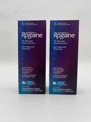Mujer Rogaine 5% Minoxidil Tópico 2 Meses Crecimiento del Cabello 2.11oz Lote de 2 6/26 Foto 1 de 4
