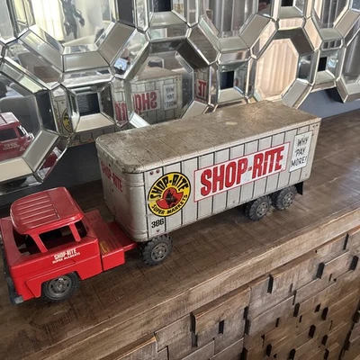 Camión remolque tractor Shop-Rite de colección acero prensado semi tienda de comestibles Foto 1 de 4