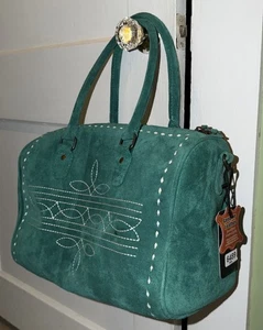 AD American Darling ADBG1585B Grün Türkis Wildleder Western Leder Tasche - Bild 1 von 15