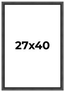27x40 Frame Black Picture Frame Modern Photo Frame UV Acrylic, Acid Free Backer - Picture 1 of 9