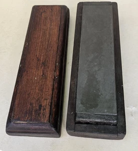 Sharpening Stone Knife Sharpener Kitchen Tool in Wood  Cedar Box Case Antique - Picture 1 of 8