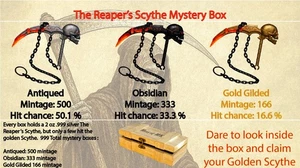 2025 Kamerun 2 oz Silber The Reaper’s Scythe Mystery Box Neun verfluchte Waffen - Bild 1 von 10