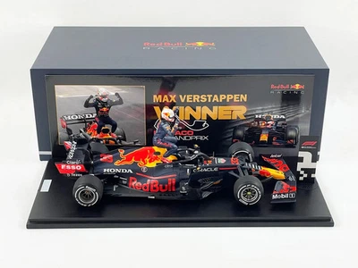 1/18 Scale Spark Red Bull F1 RB16B 33 Max Verstappen Monaco GP Winner - Image 1 of 4