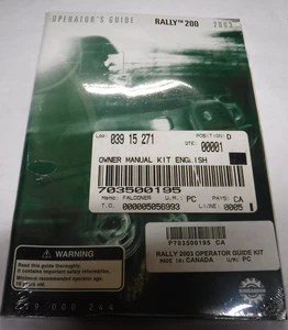 OEM 2003 03 CAN-AM RALLY 200 GUÍA DEL PROPIETARIO MANUAL 219000244 W41-9G - Imagen 1 de 2