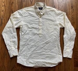 Spier & Mackay Seersucker Shirt Men's Size 16 Slim Yellow & White Striped - Picture 1 of 11