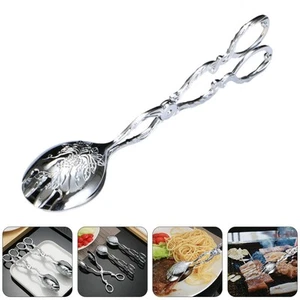 1 PC Pince de nourriture en acier inoxydable Créative Pain Pain Buffet (argent) - Imagen 1 de 12