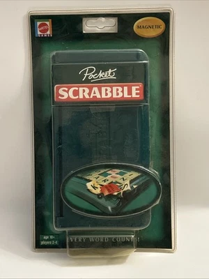 Pocket Scrabble Travel Size Board Game Magnetic Mattel 2006 New & Sealed  - Image 1 of 4