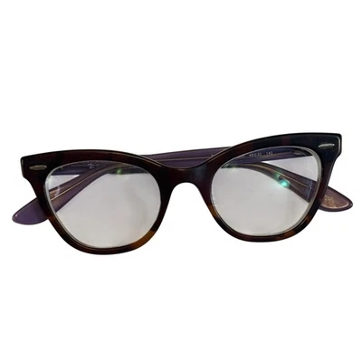 Ray-Ban RB5226 5031 Gafas Ojo de Gato Tortuga Púrpura 49-20-140 Raro Auténtico Foto 1 de 4