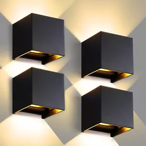 Lámpara de pared cubo LED lámpara de pared lámpara Up Down para exterior/interior impermeable - Imagen 1 de 12