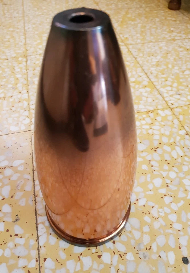 1 ROSACE PLAFONNIER EN CUIVRE DIAM 8,5 cm prof : 18 cm accessoires lustre  - Photo 1/1