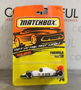 MATCHBOX - #74 FORMULA RACER - WHITE - MB RACING - DIECAST *MOC*🔥 - Picture 1 of 1