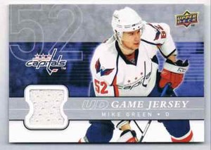 2008-09 UD GAME JERSEY MIKE GREEN (A) JERSEY 1 COLOR WASHINGTON CAPITALS #GJ-MG