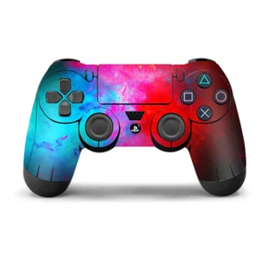 2PCS PS4 Controllers Dualshock Blue Purple Red Web Decal Warp Skin Sticker NEW - Picture 1 of 1