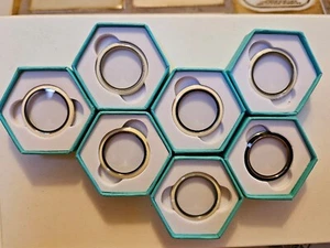 Origami Owl BLACK & WHITE ENAMEL TWIST LOCKET FACE LOT OF 7 LARGE NEW - Picture 1 of 1