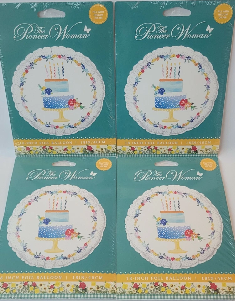 Lote de 4 Globos Cumpleaños Lámina 18 Pulgadas Mujer Pionera Fiesta NUEVO y SELLADOS M2 Foto 1 de 4