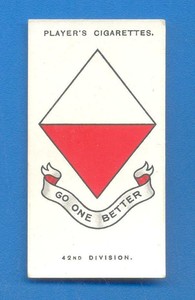 ARMY CORPS & DIVISIONAL SIGNS 1914-1918.No.5.PLAYERS CIGARETTE CARD ISSUED 1924