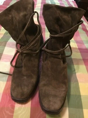 BOTAS DE GAMUZA MARRÓN MUJER JOAN & DAVID EE. UU. TALLA 7.5B NUEVO SIN CAJA / HECHO EN ITALIA Foto 1 de 3