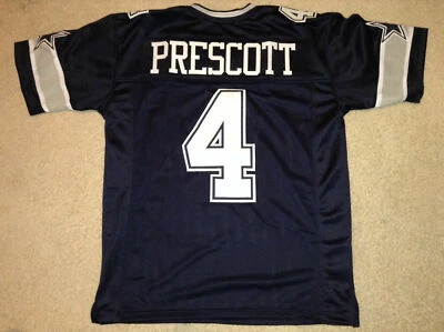 Jersey azul Dak Prescott cosido personalizado sin firmar - M, L, XL, 2XL Foto 1 de 2