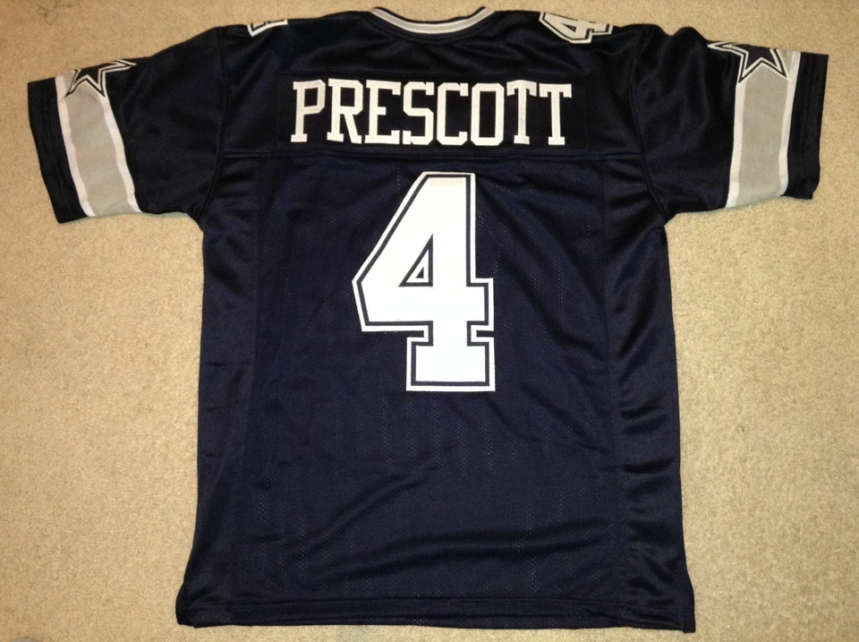 Jersey azul Dak Prescott cosido personalizado sin firmar - M, L, XL, 2XL Foto 1 de 2