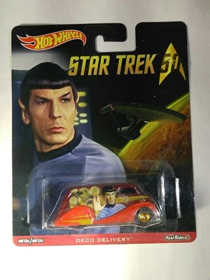 Hot Wheels Star Trek 50 Deco Delivery Mr Spock Real Riders - Image 1 of 4