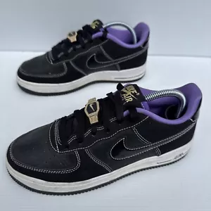 Nike Air Force 1 LV8 US Sz 5Y*Youth Women US 6.5 Black Purple Sneaker DQ0300-001 - Picture 1 of 17