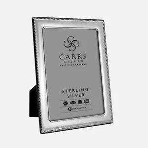 CARRS - Cornice per foto in argento sterling con perline - 25 x 20 cm (10" x 8") - Foto 1 di 4