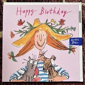 Quentin Blake/Woodmansterne Happy Birthday Karte ~ 15,5 x 16 cm - Bild 1 von 8