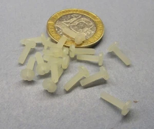 Binding Head Slotted Machine Screw Nylon, 2-56 x 5/16" Length 100 Pc - Picture 1 of 11