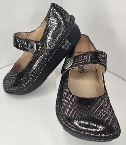 Alegria by PG Lite PAL-532 Mary Jane Damenschuh 8,5 schwarz silber metallic Gr. 38 - Bild 1 von 8