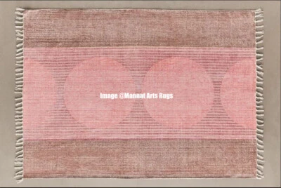 Hand block Printed Area Rug Handmade living Room Carpet Yoga Rugs Cotton Rug - Image 1 of 4