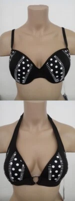 Bikini Oberteil Playa del Mar Sapph schwarz Bügel Neckholder Bademode Damen - Bild 1 von 4